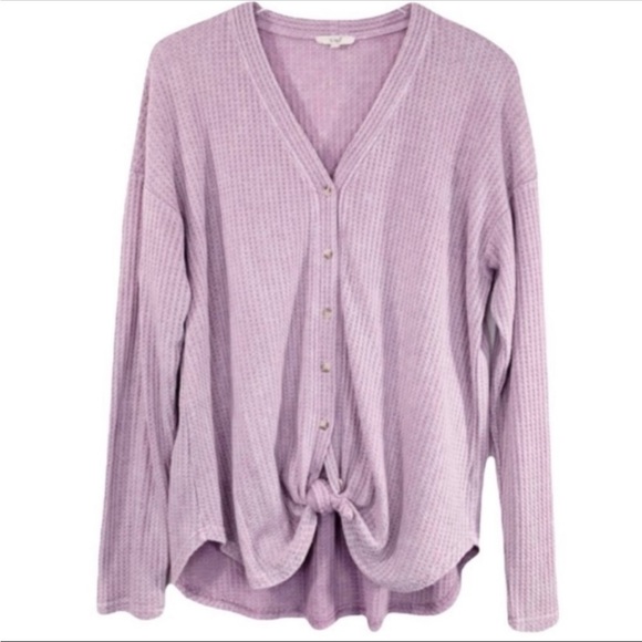 EASEL button down thermal tunic top S - Picture 7 of 8